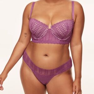 Adore Me Lace Balconette Bra and Panty Set